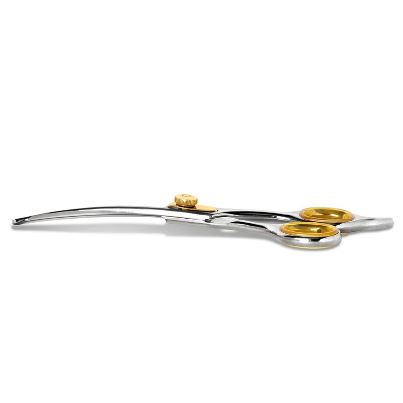 Sharf Dog Grooming Scissors, Gold Touch 6.5 Inch Curved Sharp Professional Pet Grooming Shear with Safety Round Tip, Ball Point for Safe and Easy Use Even for Nose, Ear and Face - Image 2
